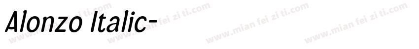 Alonzo Italic字体转换